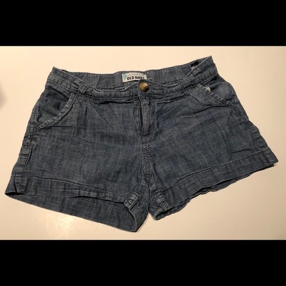 Old Navy Girls' Chambray Pull-On Shorts – Lightweight & Cute - Picture 2 of 5